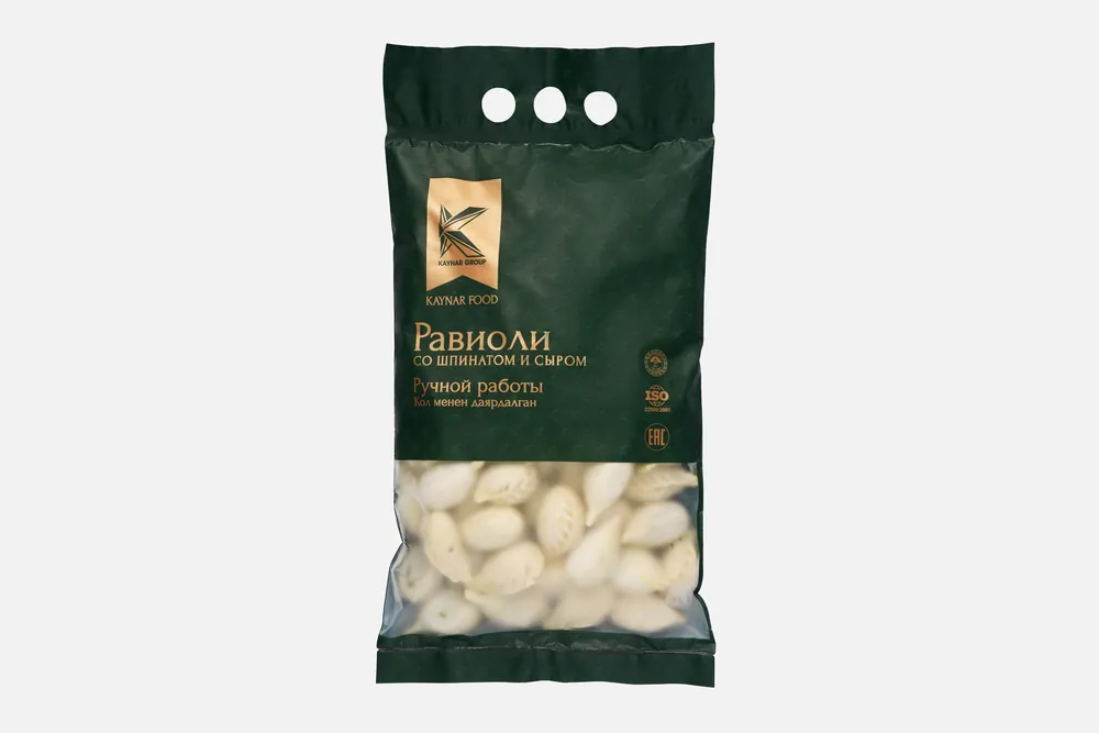Упаковка Kaynar Food «Равиоли со шпинатом и сыром»